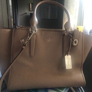 Coach Crosby Carryall in Crossgrain Leather Light
